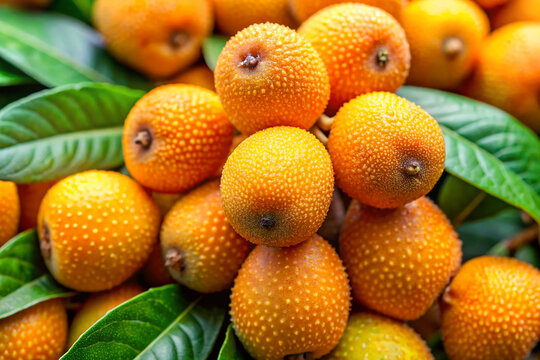 Close-up of Fresh Haritaki Fruits