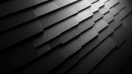 Abstract Dark Textured Layered Tiles Forming Diagonal Repeating Pattern