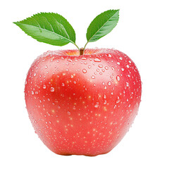 red apple isolated on transparent background