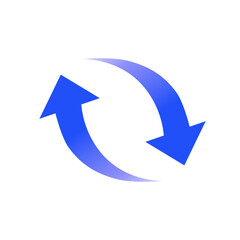 イラスト素材: 双方向 繰り返しを表現するグラデーションのスタイリッシュな矢印　ビジネス　シンプル