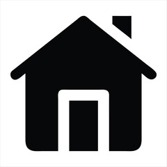 home icon silhouette vector style