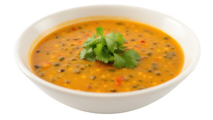 Delicious Lentil Soup with Cilantro Garnish