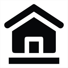 home icon silhouette vector style