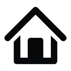 Fototapeta premium home icon silhouette vector style