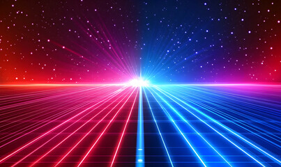 Futuristic neon highway background