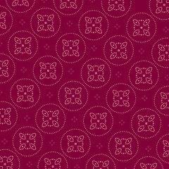 Vintage Pink Seamless Bandhani Pattern Vector