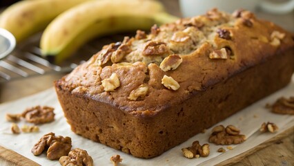 Fototapeta premium Banana Bread with Walnuts