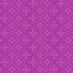 Pink Seamless Pattern of Indian Bandhani Fabric Art