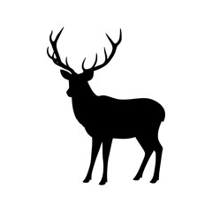 Naklejka premium Deer Silhouette - Elegant Wildlife Design