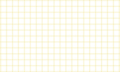 オレンジの点線の方眼に正方形の黄色いドット線で囲んだ網目