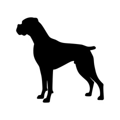 Boxer Dog Silhouette - Vector Graphic