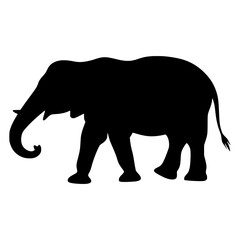Obraz premium Elephant Silhouette Vector Graphic