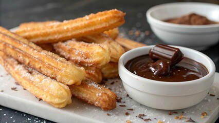 Hot and Crispy Churros with Chocolate Dip