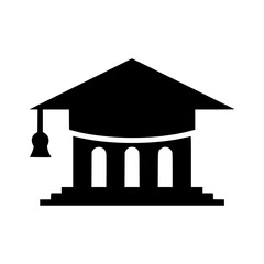 University Building Icon - Education Vector
