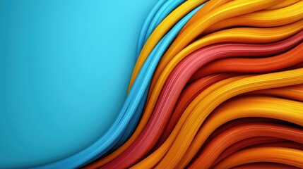 Dynamic color waves abstract art digital design vibrant environment close-up view creative concept