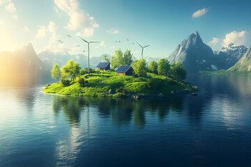 Island retreat sustainable living