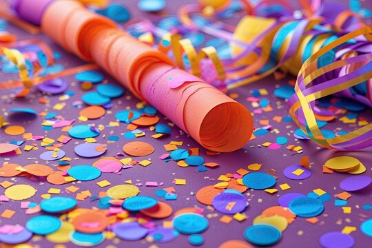 Vibrant Tiny Confetti and Streamers for a Cheerful Celebration Ambiance