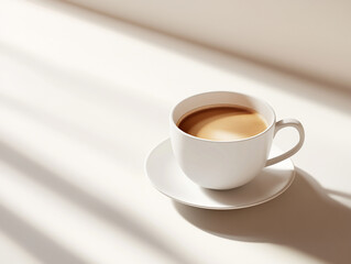 Obraz premium Cup of Coffee with a Smooth Surface – Perfect for Latte Art or Branding