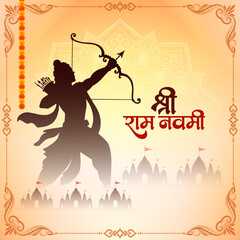 Beautiful Happy Ram Navami Indian festival background