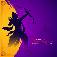 Happy Ram Navami Indian cultural festival background design