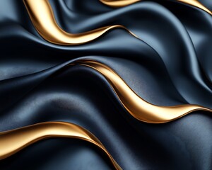 Draped Dark Fabric Texture Gold