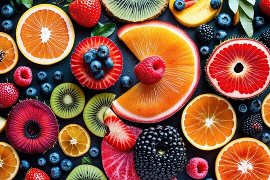 Eye-Popping Fruit Slices for Colorful Design and Vibrant Decoration