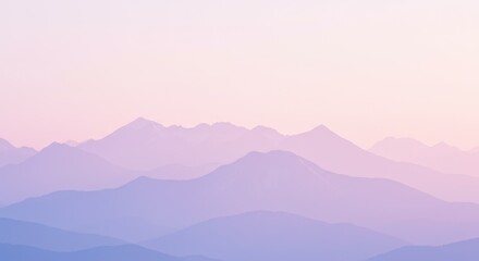 Mountain Landscape with Pastel Sky