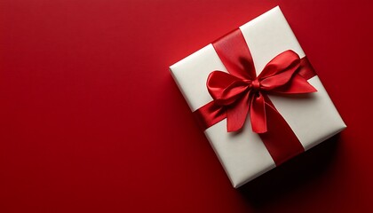 Obraz premium Gift Box on Red Background