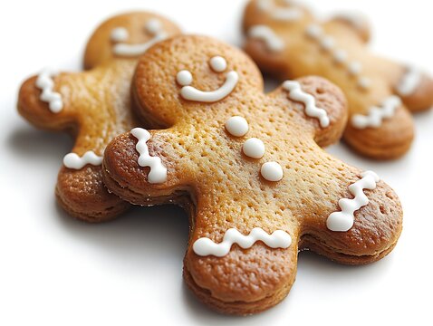 Festive Gingerbread Cookies Close-up