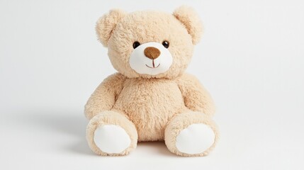 Adorable Beige Teddy Bear Plush Toy  Soft Fur  Cute  Child s Plaything  Nursery Decor  Swe