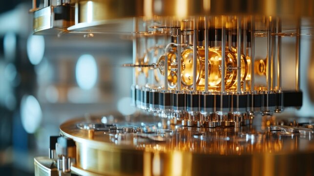 Quantum computing researcher developing quantum algorithms for optimization problems in logistics, lab with quantum processors and logistics data, Quantum Logistics style