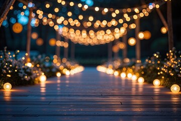 Obraz premium Vibrant Twinkling Lights and Fun Bokeh Effects for an Energetic Reunion Party