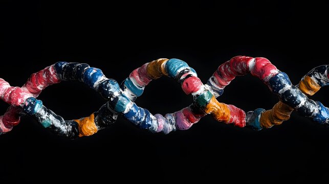 Detailed Close-Up of Complementary DNA Strands - Scientific Illustration for Research and Education