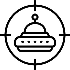 Obraz premium target ufo icon