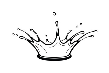 Splash Crown Water Droplet Crown Design, Liquid Art