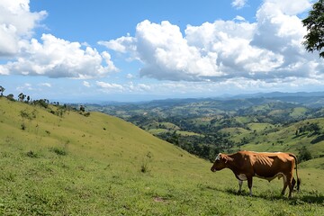 Fototapeta premium cow in the mountains