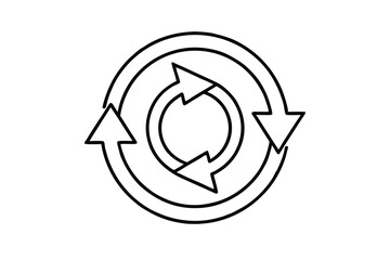 Circular Arrows Recycling Process Continuous Loop Renewal System