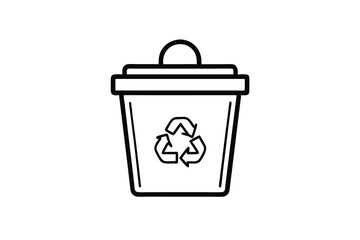 Recycle Bin Icon Waste, Recycling, Environment, Eco, Green, Earth, Nature, Sustainability, Disposal,