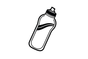 Water Bottle Icon Hydration, Fitness, Sports, Drink, Plastic, Container