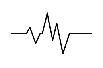 ECG Heartbeat Waveform, Irregular Rhythm, Cardiac Signal, Medical Chart, Health Monitoring, Pulse Ra