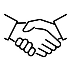 Obraz premium Handshaking icon, representing business partnership, financial growth, investment success, and economic collaboration