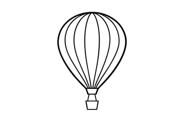 Obraz premium Hot Air Balloon Illustration Simple Line Art Design