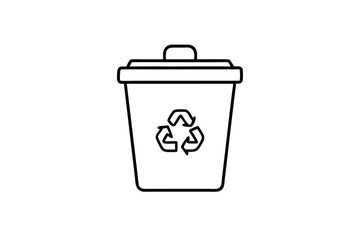 Recycling Bin Icon Waste, Environment, EcoFriendly, Reduce, Reuse, Recycle