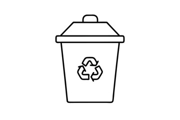 Recycle Bin Icon Environmental Waste Disposal Container
