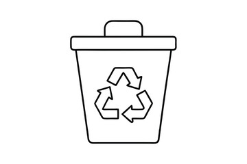 Recycling Bin Icon EcoFriendly Waste Disposal System