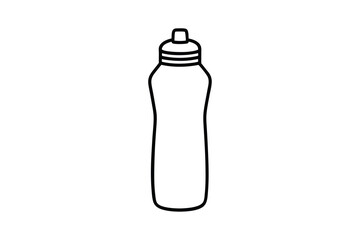 Water Bottle Icon Hydration, Fitness, Sports, Drinkware, Outline