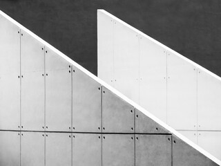 Cement wall tiles texture triangle Geometric shape Modern building  Architecture details 