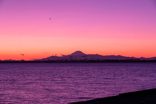 夕景富士とTGB