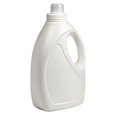 White Liquid Detergent Bottle on transparent background