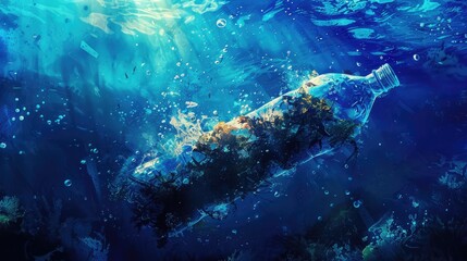 Fototapeta premium vivid underwater digital painting